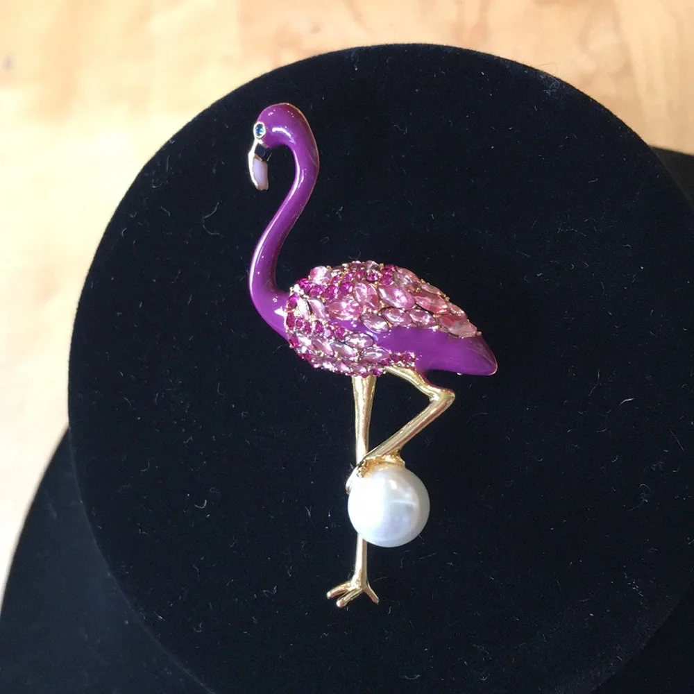 TALBOTS | Flamingo Brooch Pin